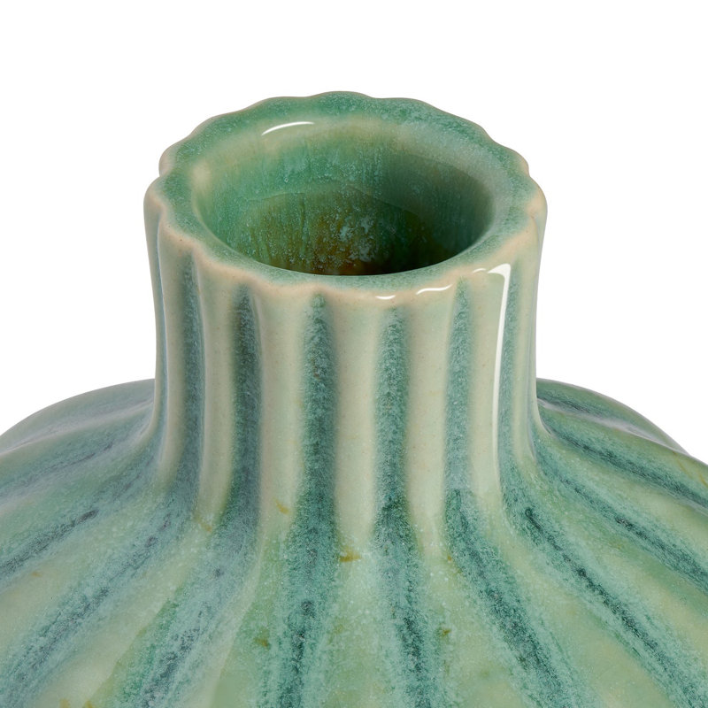 Vase en céramique vert 6 ", 6 inch, Vert