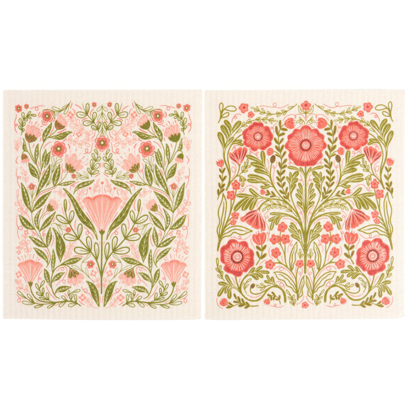  Botanical Swedish Dishcloth Set