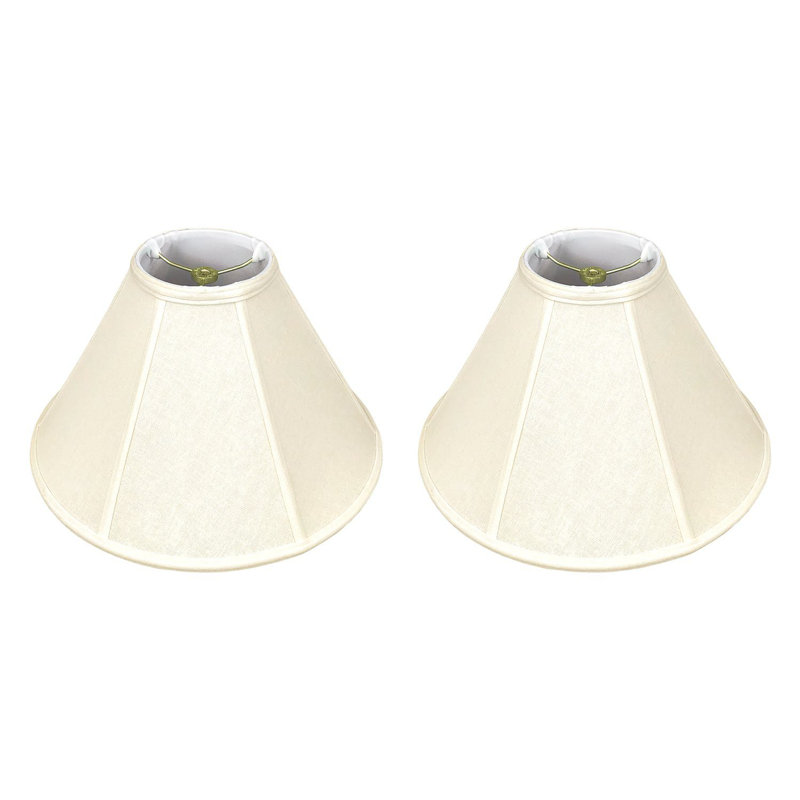 Abat-jour cloche en lin (araignée), Lin coquille d'œuf, H 11,5 po x l 18 po x P 6 po