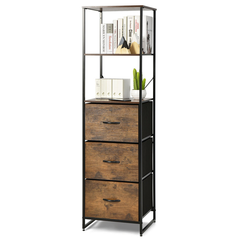 Cruzville 43cm W Metal Shelf Unit