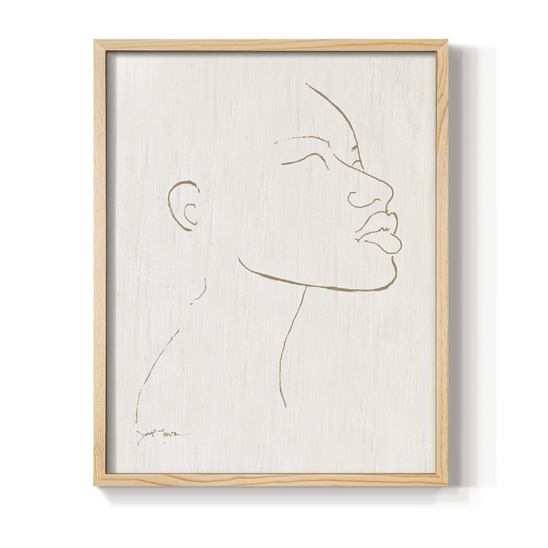 Portrait S croquis I, reproduction encadrée - bois massif, H 21 po x l 17 po