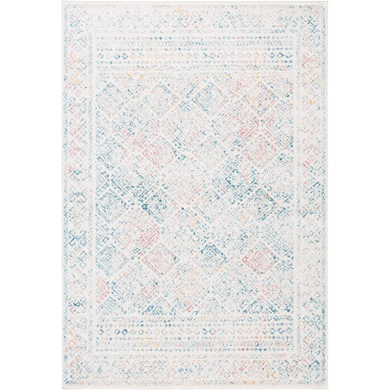 Tapis ivoire / terre cuite Dennison Southwestern, Rectangulaire 3 pi x 5 pi