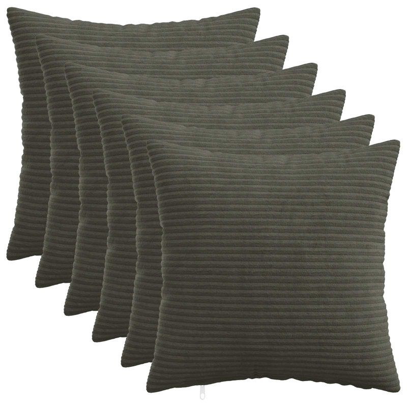 Light Grey Cushion Cover, Square 35cm, Navy Blue