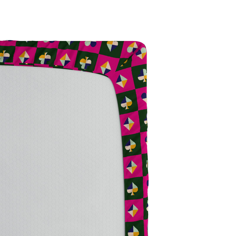 Microfiber Geometric Fitted Sheet, Full Fitted Sheet