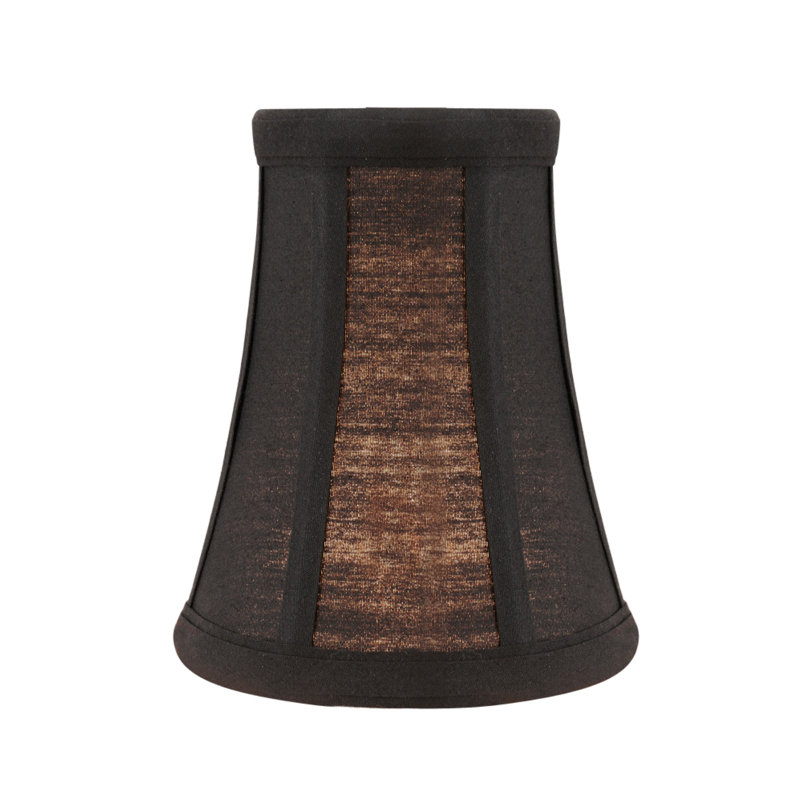 Abat-jour cloche en noir, H 5 po x l 4 po x P 2,5 po
