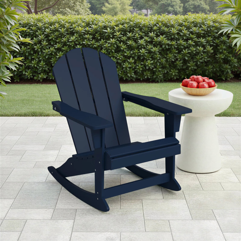 Chaise Adirondack berçante en PEHD Laguna, Marine