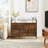 Cesare 5 - Drawer Dresser TV Stand, Industrial Storage Dresser for Bedroom with 5 Drawers, Rustic Brown Wide Chest of Drawers, Storage Organizer Unit with Fabric Bins for Closet, Entryway, or Living Room-883745113
