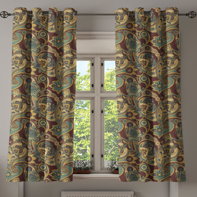 Sateen Blackout Curtains / Drapes Pair, 50" W x 54" L
