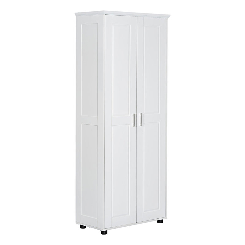 Armoire de rangement avec deux portes, armoire d'entrée, armoire d'appoint avec tablette réglable