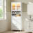 66.9" H Freestanding Floor Cabinet With Lights, Tall Storage Unit, Adjustable Shelves, For Living Room, Bathroom