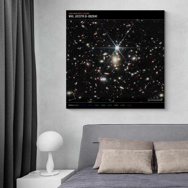 NASA - James Webb Telescope - Sunrise Arc Compass - Print on Canvas, 61cm H x 61cm W x 4cm D
