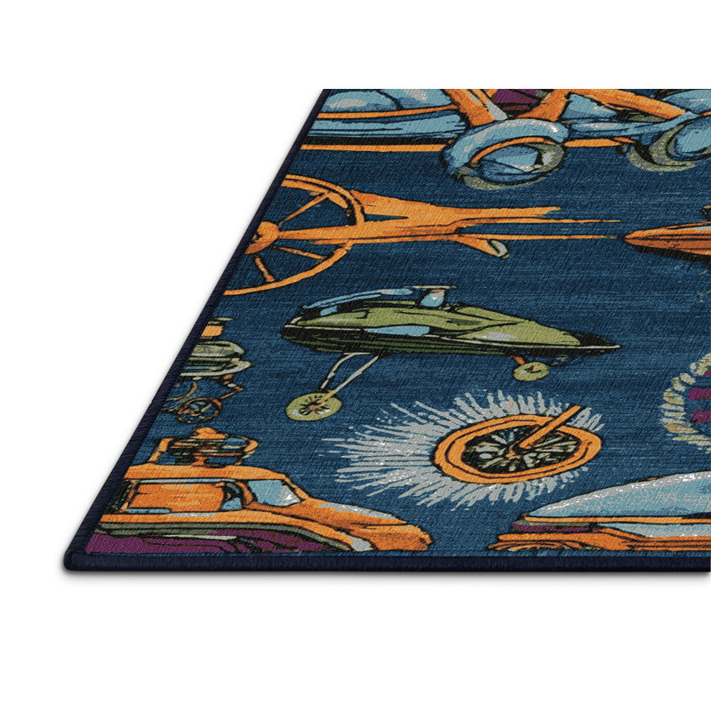 Tapis de transport gris lavable à la machine, Carré 3 pi