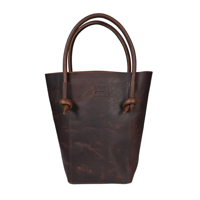 Sac en cuir Candace, Brun antique