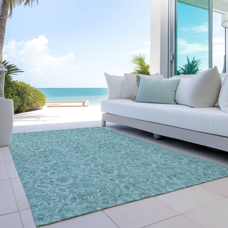 Tapis intérieur / extérieur Fentress avec envers antidérapant, Rectangle 8 pi x 10 pi