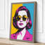 Woman in Sunglasses Modern - Wrapped Canvas-275712536-275712539