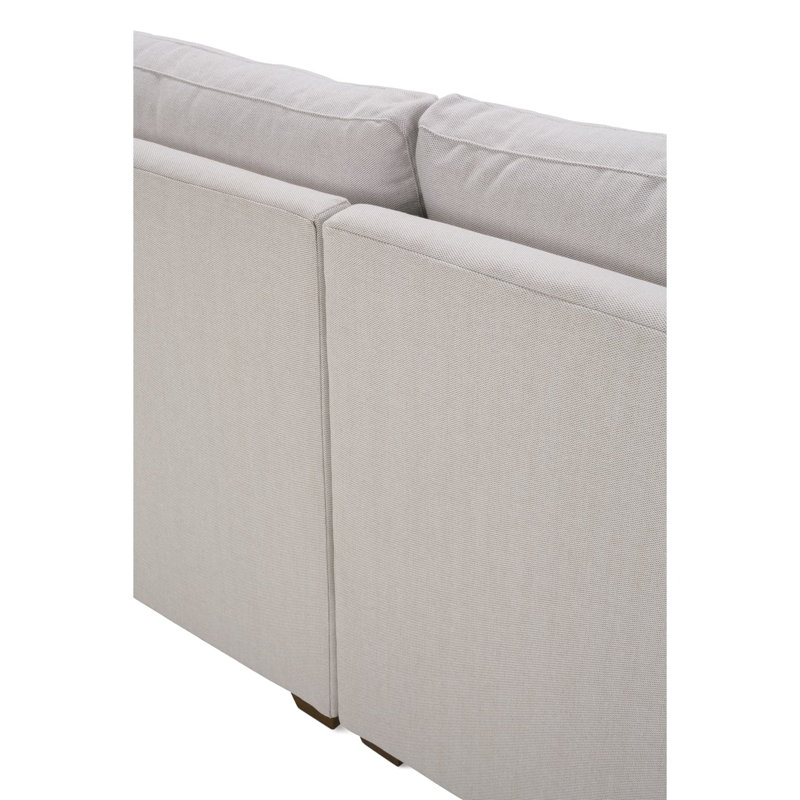Sylvie Sectional, Cream Cotton Blend