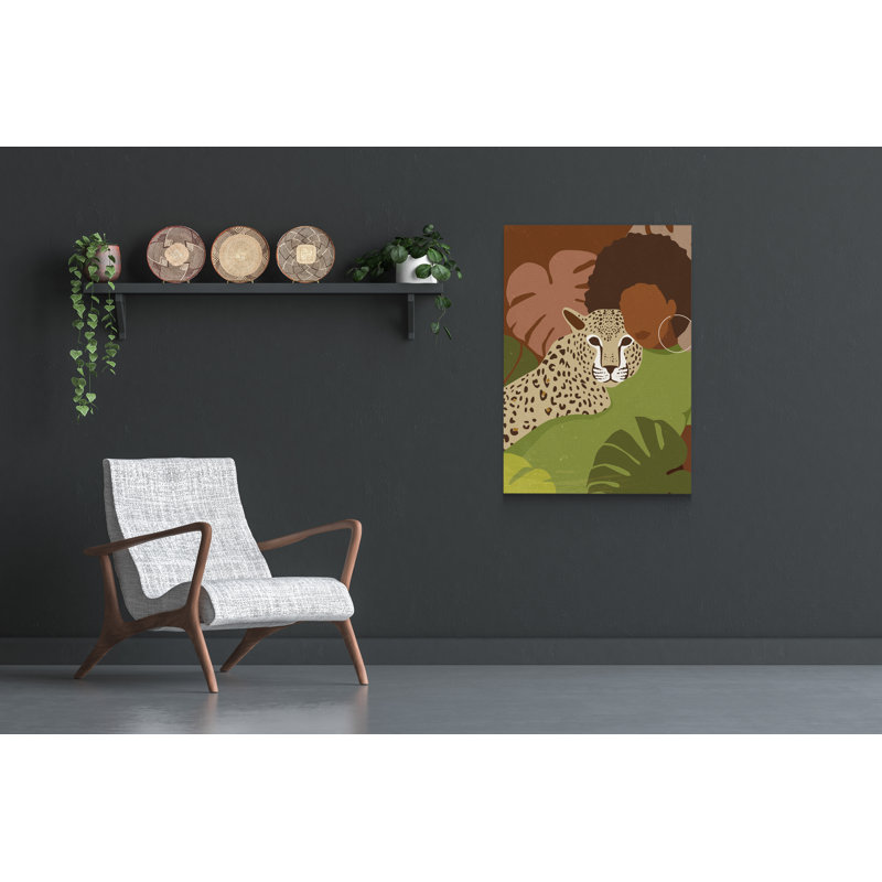«Alexis Leopard Queen - African American Woman» par Ify Ojo, impression sur toile tendue, H 20 po x l 30 po x P 3 po