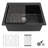 25'' L Single Bowl Quartz Kitchen Sink