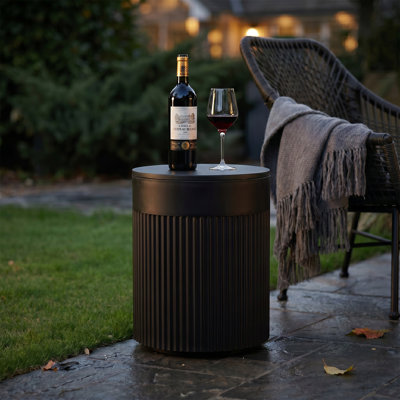 3-in-1 Outdoor Cooler Side Table with Storage – Patio, Poolside, Deck