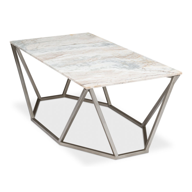 Trapezoid Solid Wood Coffee Table