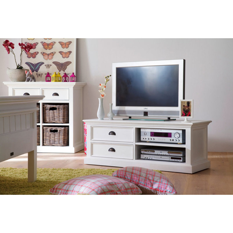 Meuble télé pour téléviseur de 50 po ou moins Hailsham, Blanc
