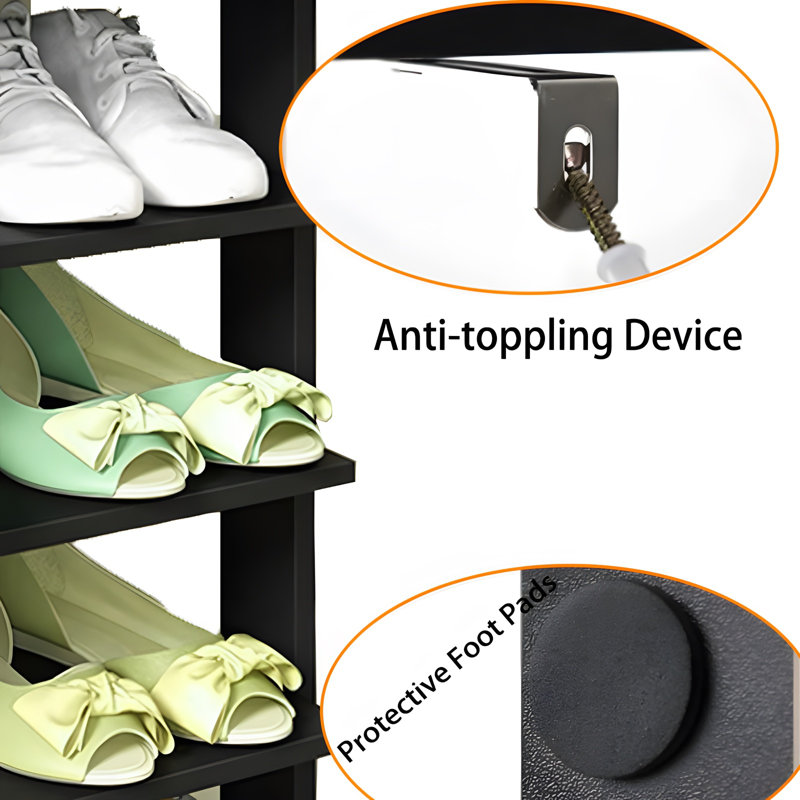 Suitable for foyer, doorway, bedroom,Shoe organizer, Black