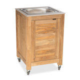 Fresco Ceramic Top Cabinet W/ Basin On Wheels - Taupe
