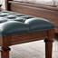 Banc long en cuir bleu pour chambre et vestibule-111791199-111791200
