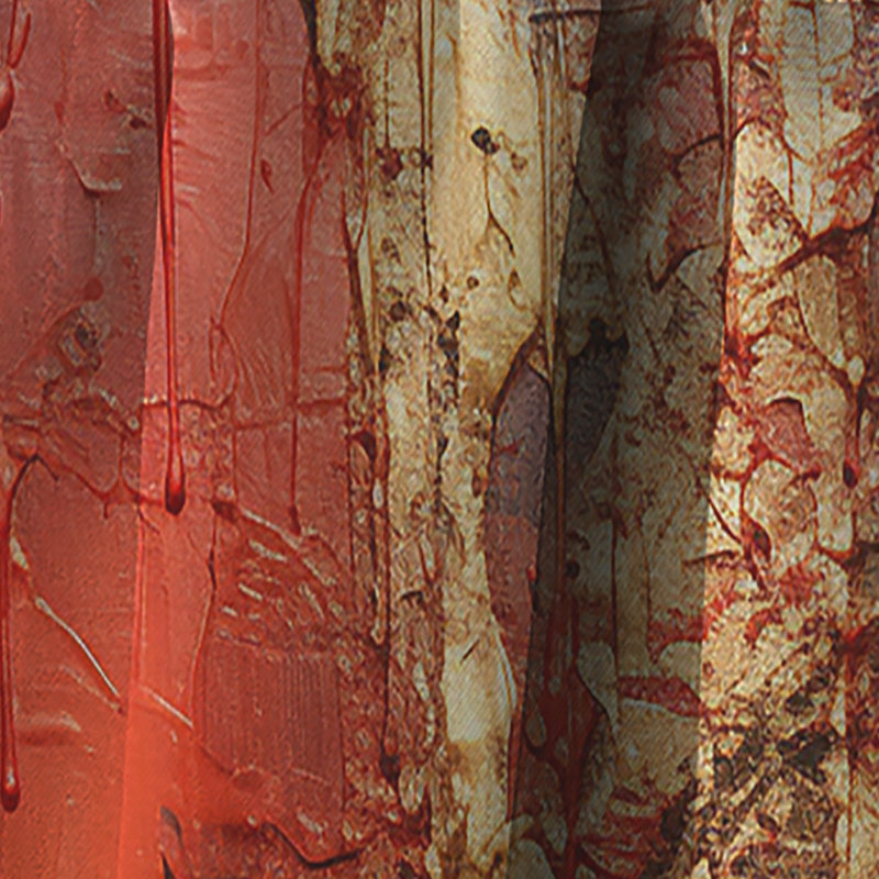 Red Gold Fusion Spiral II - Rideau abstrait occultant avec spirales abstraites - 1 panneau, L 52 po x L 108 po