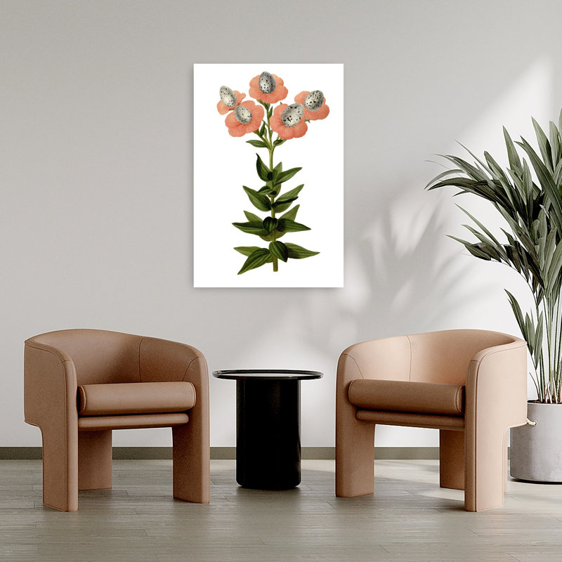 Œuf, art floral rétro fantaisiste, H 36 po x l 24 po