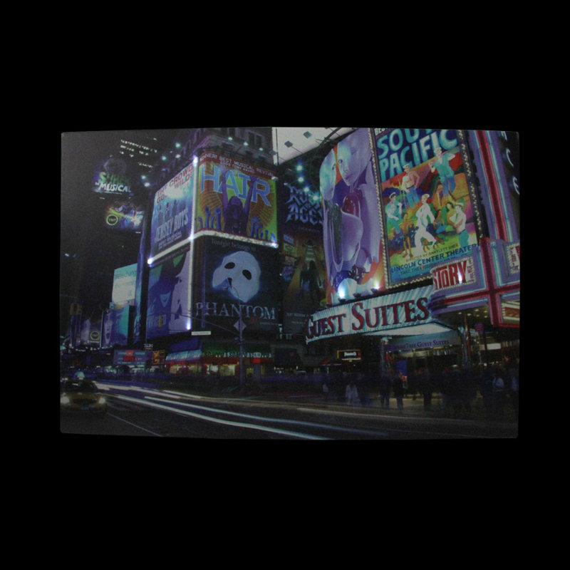 Art mural en toile à DEL 15,75 po x 23,5 po NYC Times Square