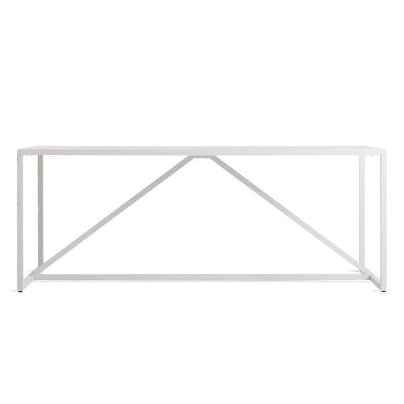Strut Dining Table, White, 35" W x 90" L, Bar (40" Height)