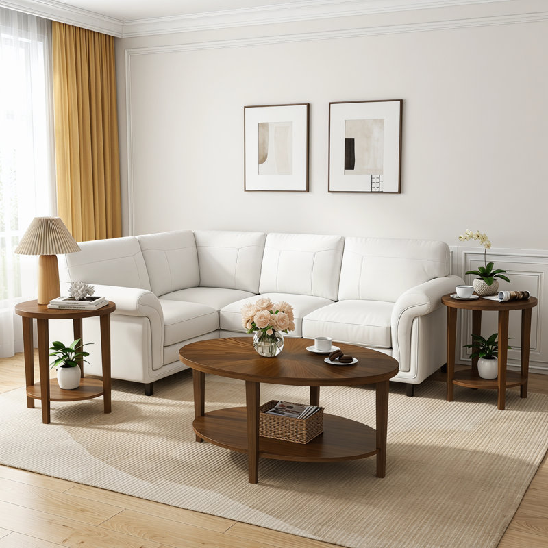 Ensemble de 3 tables basses, 2 tables basses et 2 tables d'appoint