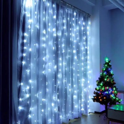 Kayaan USB Plug in Halloween Decor Fairy Curtain Light 8 Model String Lights with Remote Control