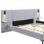 Lit tapissier en lin avec lumières et tablettes intégrées-114677818-114677816