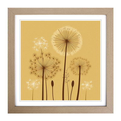 Dandelion Mid Century - Framed Print