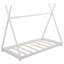 Lit plateforme simple avec structure triangulaire, conception sûre et robuste pour les chambres de personnes-907854699