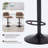 Adjustable PU Leather Bar Stool with Backrest, Footrest & 16" Stable Base-1715576814