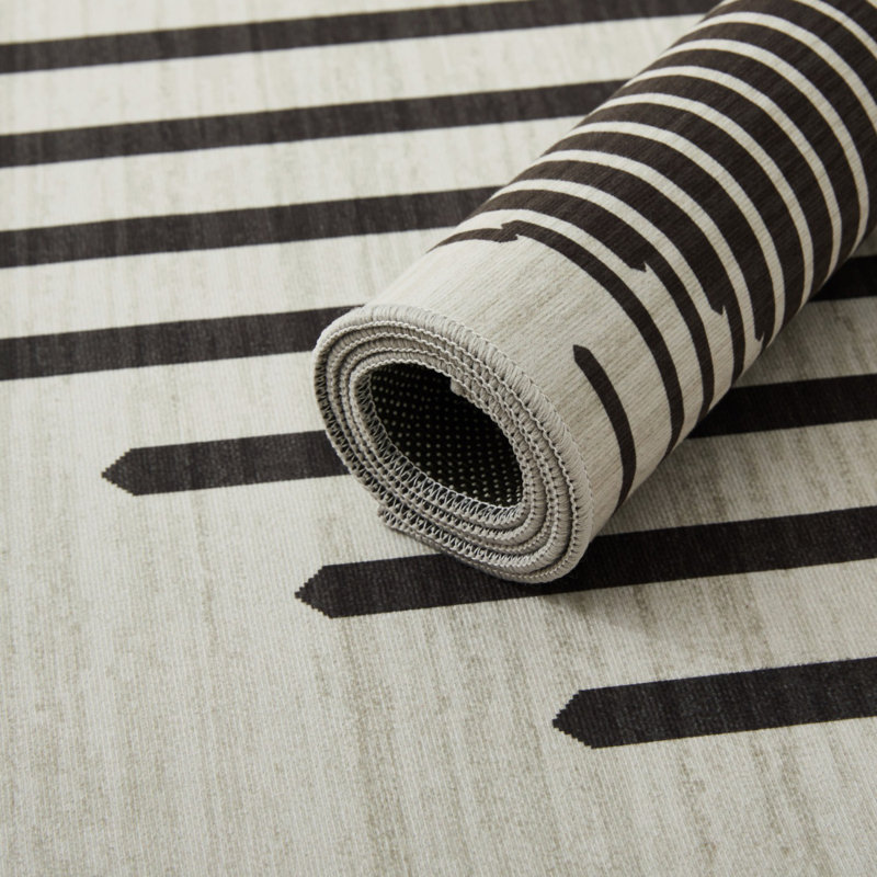 Abstract Machine Printed Shag Area Rug, Rectangle 80 x 150 cm
