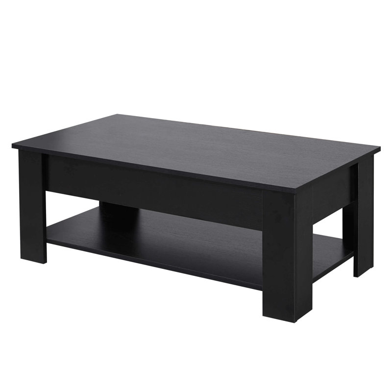 Alrun Coffee Table with Storage, Black
