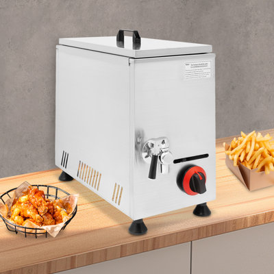 Gas Frying Machine, Commercial Hot Corn Dog Fryer, Adjustable Gas Frying Machine