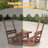 Outdoor Waterproof Solid Wood Picnic Table And Bench Set With Removable Canopy - Suitable For All-Weather Patios, Gardens, Decks, Parks, Beaches