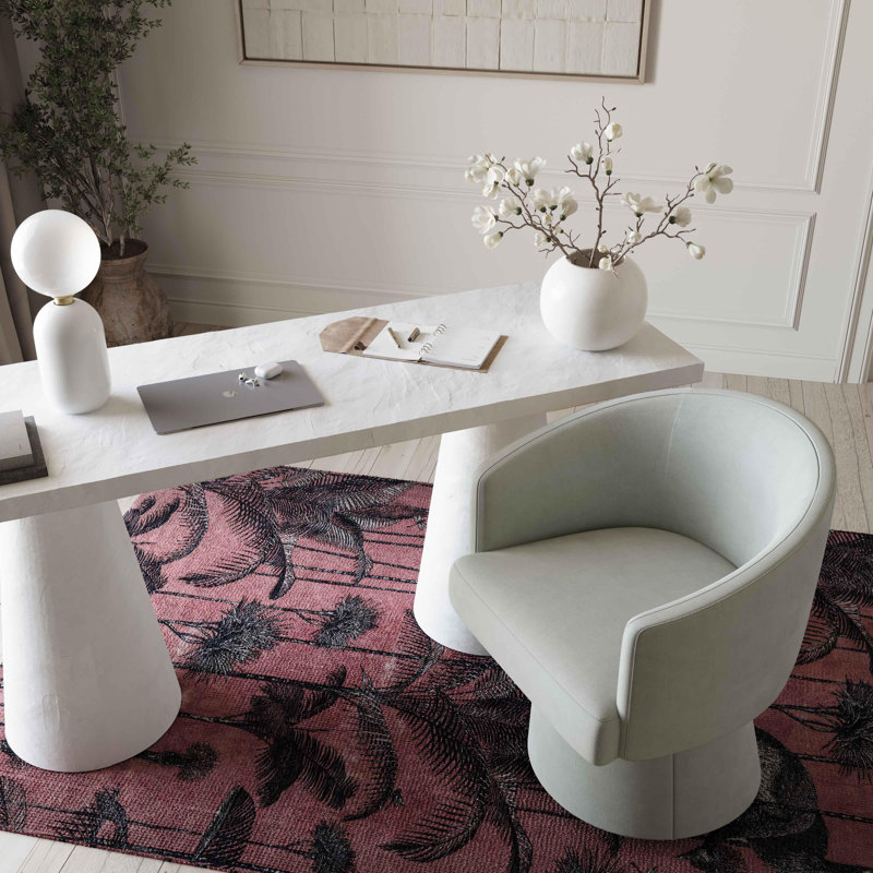 Chaise de bureau en tissu recyclé Chadbourn, Vert