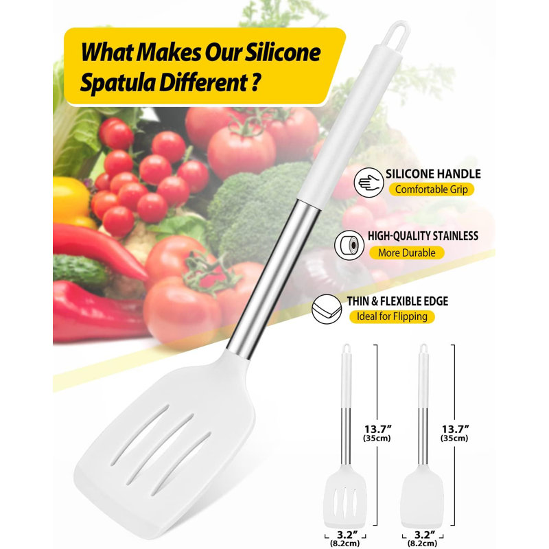 Pack Of 2 Silicone Solid Turner