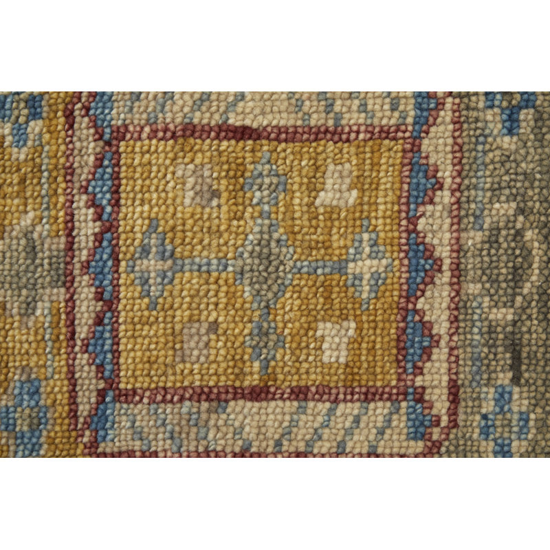 Nathanim Wool Oriental Area Rug, Runner 2'6" x 12'