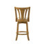 Tabouret de bar en bois d'hévéa à hauteur de comptoir ou de bar Millside avec siège en tissu-44124910-44124912