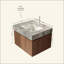 Meuble-lavabo de salle de bain, armoire de rangement en contreplaqué flottant avec 2 portes, comptoir en pierre frittée et lavabo en céramique avec 1 trou de robinet pré-percé, pré-assemblé-593760952-593760954