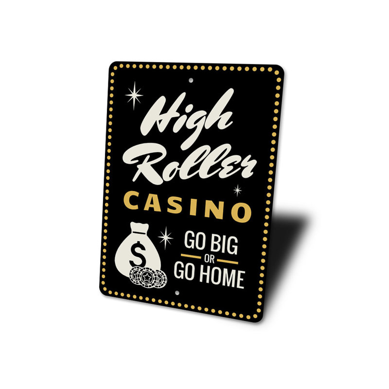 Plaque en aluminium High Roller, H 18 po x l 12 po x P 0,06 po