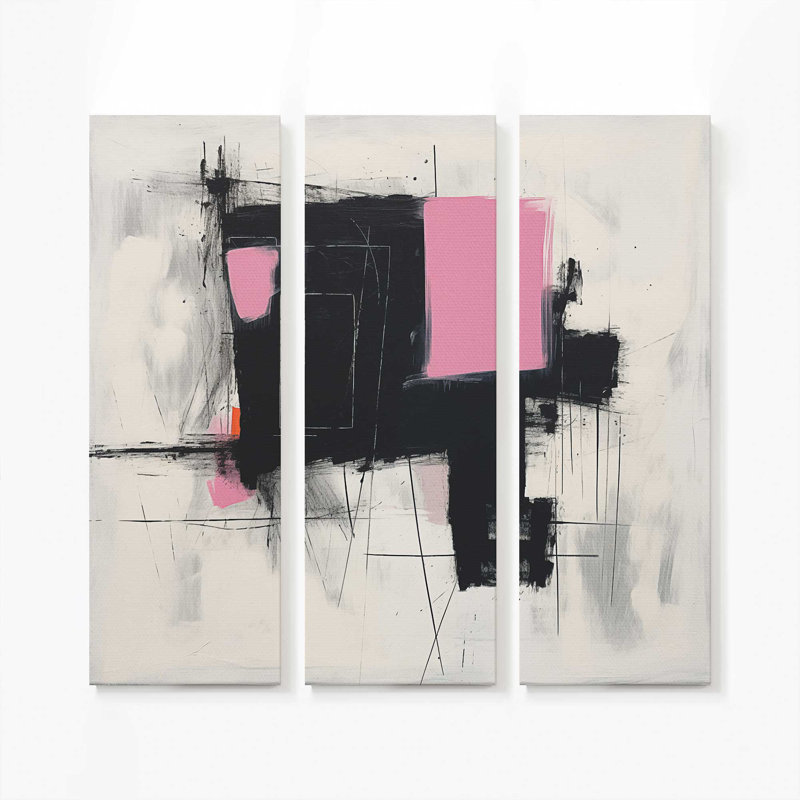 Graphite Punk Fusion v1 | Impression sur toile 2 panneaux | Combiné, H 48 po x l 48 po