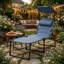 Méridienne pliable avec auvent pare-soleil, fauteuil inclinable portable à trois volets pour le jardin près de la piscine, structure Oxford en acier thermolaqué, coussin de tête doux détachable